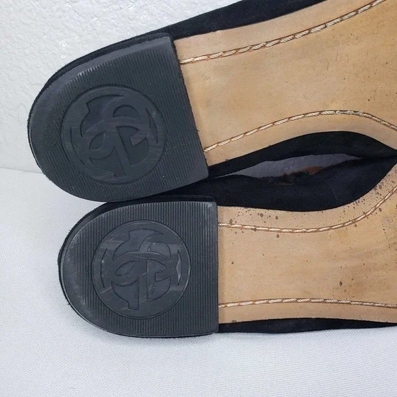 Sam Edelman Black and Animal Print Flats - Picture 11 of 13